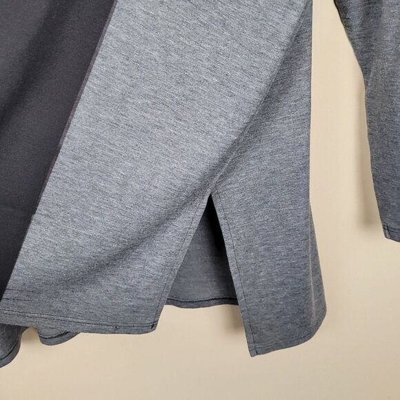 Go Couture Colorblock Top Long Sleeve Gray Green Red Black Size XL - Picture 5 of 14